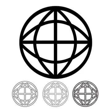 Globe vector icon Stock Illustration