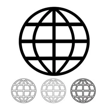 Globe vector icon Stock Illustration