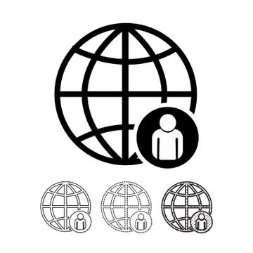 Globe vector icon Stock Illustration