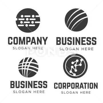 Globe vector logos. Earth circle logotype vector 스톡 일러스트