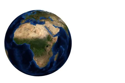 Globe view Africa Stock Illustration