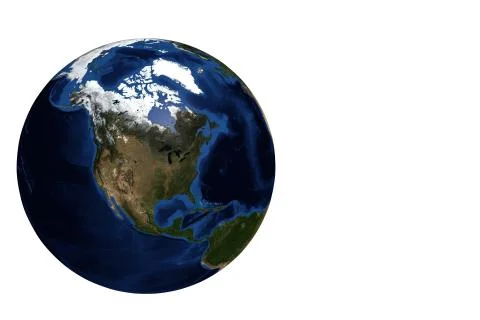 Globe view North Amercia Stock Illustration