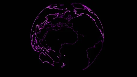 Globe Violet Contour 库存影片 144661670