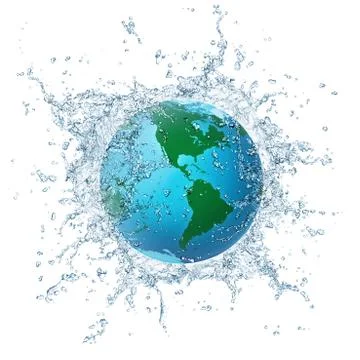 Globe in Water Stock-Illustration