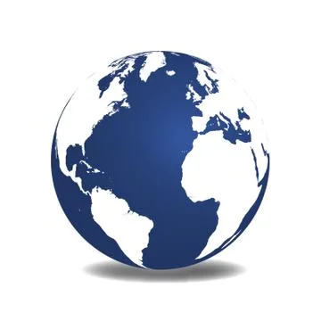 Globe on white background Stock Illustration