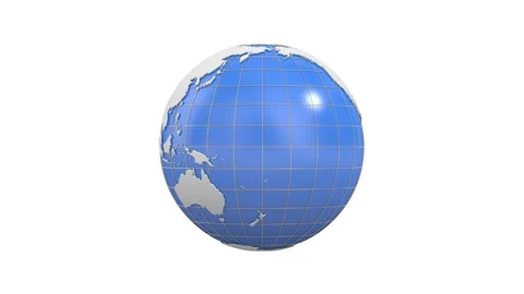Globe on white background. Isolated 3d illustration Stock Footage 337681800