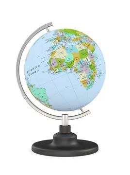 Globe on white background. Isolated 3d illustration Illustrazione stock