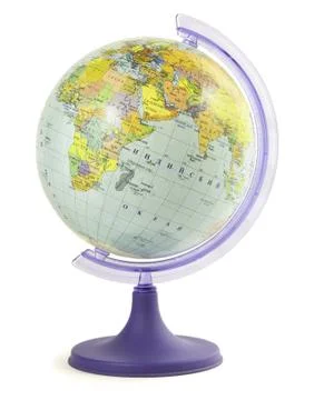 Globe on white background Stock Photos