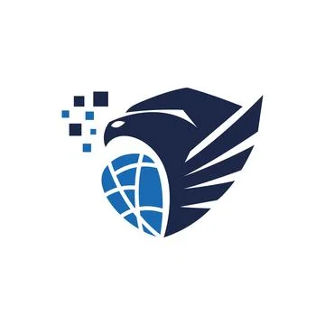 Globe Wing Logo Design for Global Logistics Services Stock Illustration