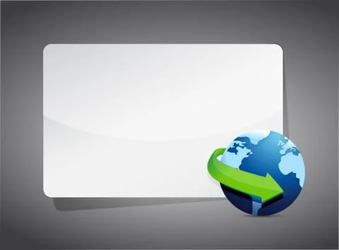 Globe world map presentation board illustration design graphic Stock Illustration