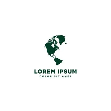 Globe world map splatter logo template vector illustration Stock Illustration