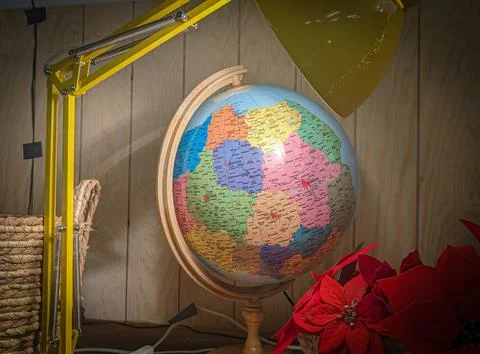 Globe World Map Travel Explore Destination Concept Stock Photos