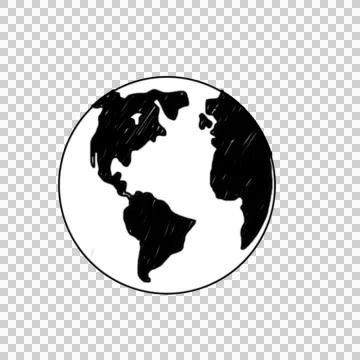 Globe world map whiteboard animation Stock Footage 42381645