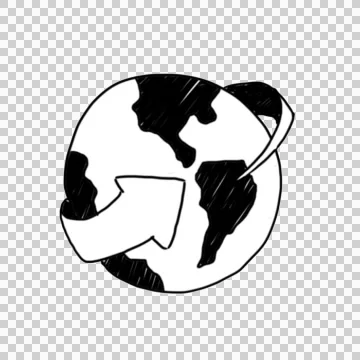 Globe world map whiteboard animation atlas sketch illustration Stock Footage 42455827