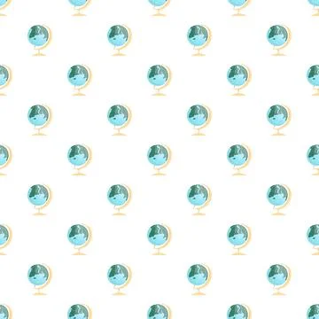 Globe world model seamless pattern background Stock Illustration
