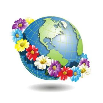 Globe in wreath Stock Illustration
