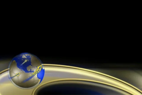 Globe02 Lowerthird Stock Footage 343627