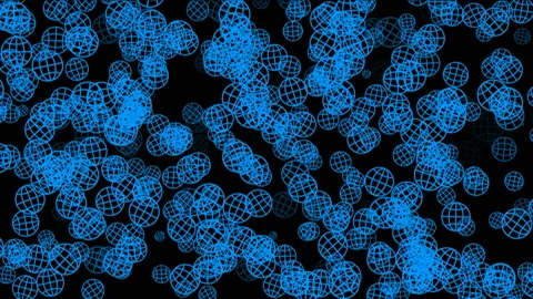 Globes in Blue Pattern Animation Background Stock-Footage 148504658