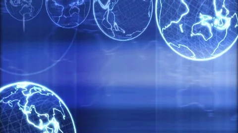 Globes communicate international Stock Footage 90685843