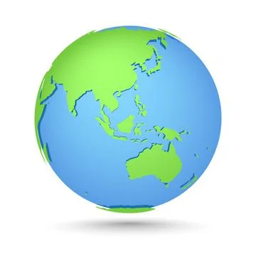 Globes icon. World map. Planet with continents Stock Illustration