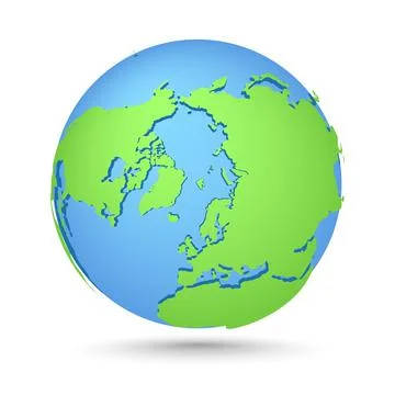 Globes icon. World map. Planet with continents Stock Illustration