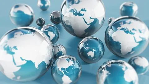 Globes isolated on white. Elements of this image furnished by NASA. イラスト素材
