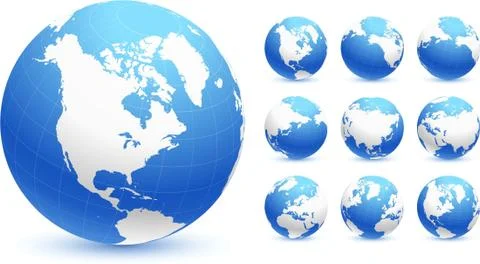 Globes Original Vector Illustration Stock Illustration