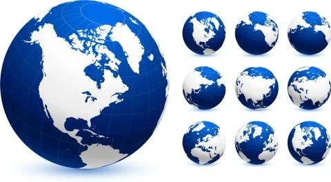 Globes Original Vector Illustration Stock Illustration