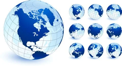Globes Original Vector Illustration Stock Illustration