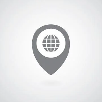 Globes symbol pointer Stock Illustration