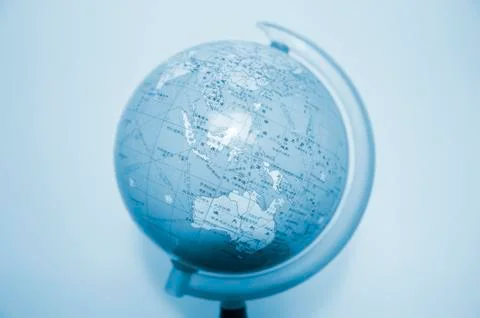 Globes of white background Stock Photos