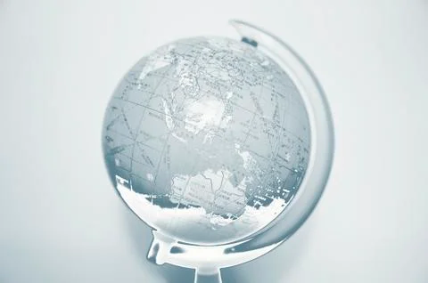 Globes of white background Stock Photos