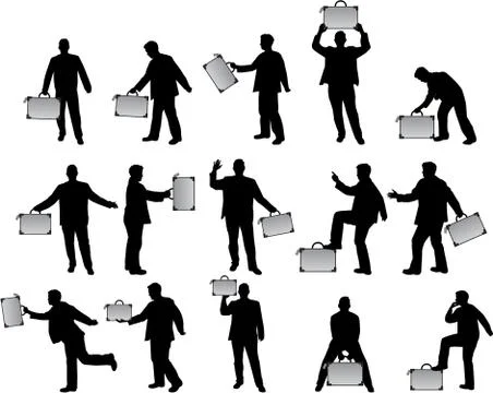 Globetrotter silhouettes Stock Illustration