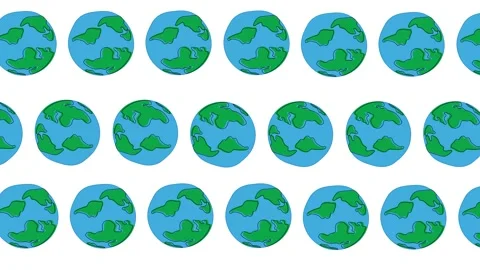 Globglobe icon pattern seamless isolated on white background Stock Footage 159332348