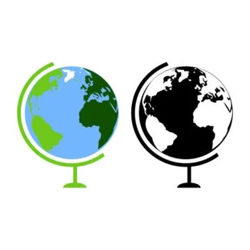 Globus on white Stock Illustration