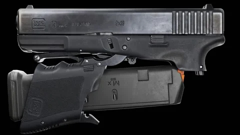 Glock 19 full conceal CG Stock Footage 197692355