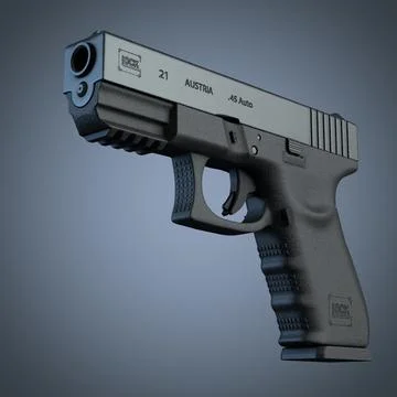 Glock 21 handgun 3D Model