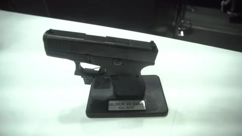 Glock firearms showcased Stock Footage 340535491