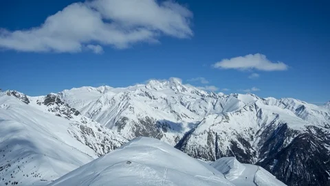 Glockner massive winter weather time lapse Stock Footage 88504653