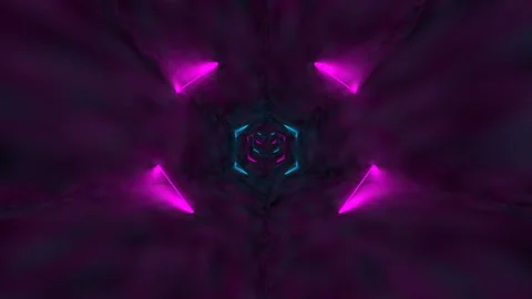 Gloomy abstract corridor. The consequences of atomic warfare. Humanity has gone Stock Footage 130325055