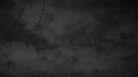 Gloomy clouds float across the sky, night landscape, smoke slowly floating Video stock 270826762