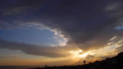 Gloomy clouds Stock Footage 140464851