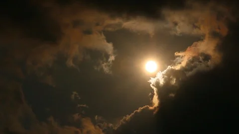 Gloomy clouds surrounded the sun Stock Footage 107397714