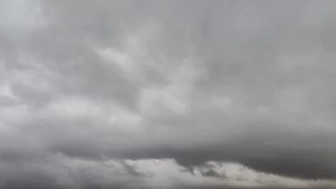 Gloomy cloudy sky, gray clouds, wind. Rainy weather. Time lapse video. Stock Footage 247137349