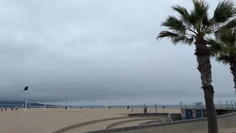 Gloomy Day At The Beach 2 Stock Footage 243934967