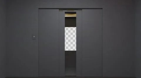 Gloomy Elevator Down to the Floor. 3D Stock Footage 60206865