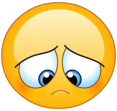 Gloomy emoticon Stock Illustration