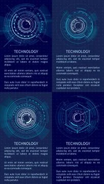 Gloomy Interface with Lot of Geometric Shapes Stock Illustration