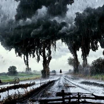 Gloomy Path Stock Illustration