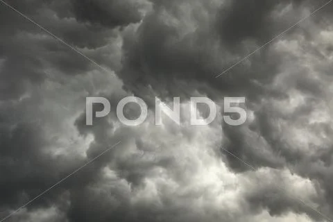Gloomy sky preceding storm with dark clouds Stock Photos